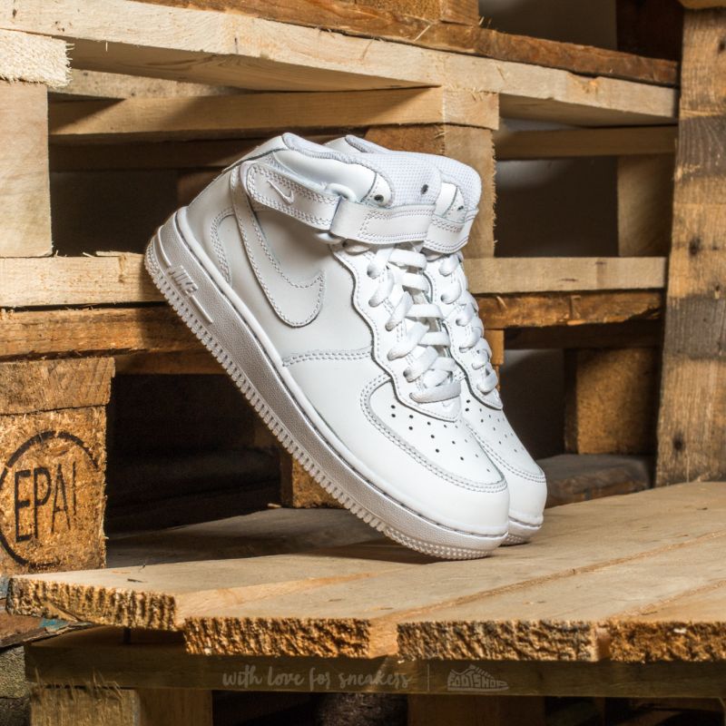 Nike Force 1 Mid (PS) White/ White-White | Footshop