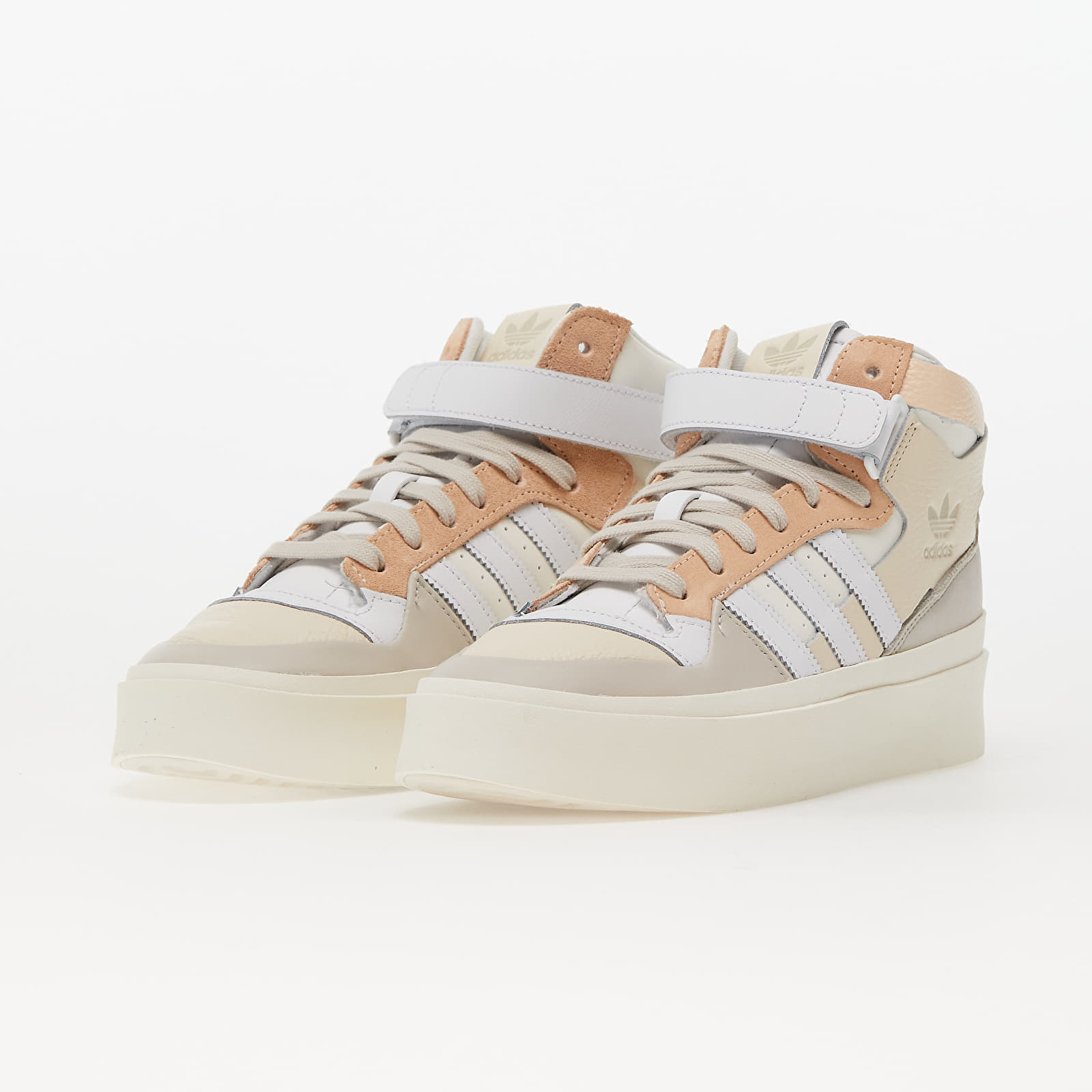 Încălțăminte și sneakerși pentru femei adidas Forum Bonega Mid W Ecru Tint/ Ftw White/ Blitz Orange