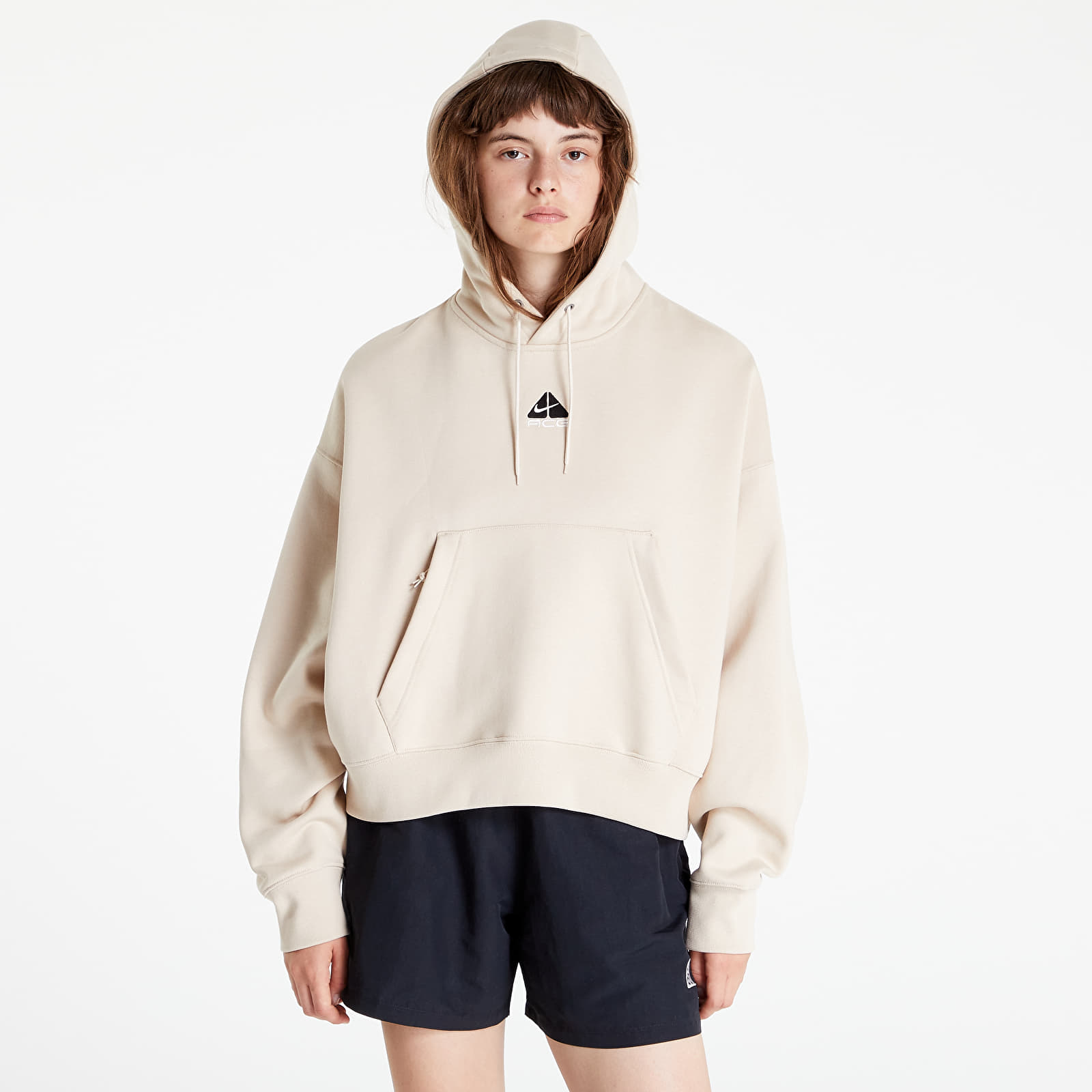 Bluzy i swetry Nike ACG Therma-Fit Women's "Tuff Knit" Fleece Hoodie Sanddrift/ Summit White/ Off Noir