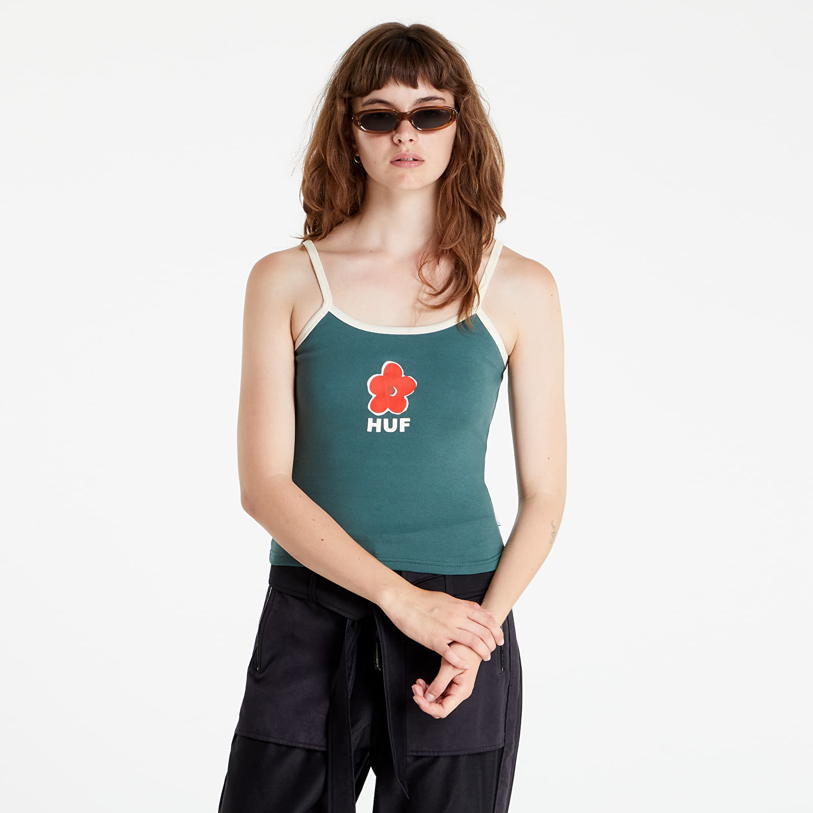Maiouri HUF Petal Rib Tank Forest Green
