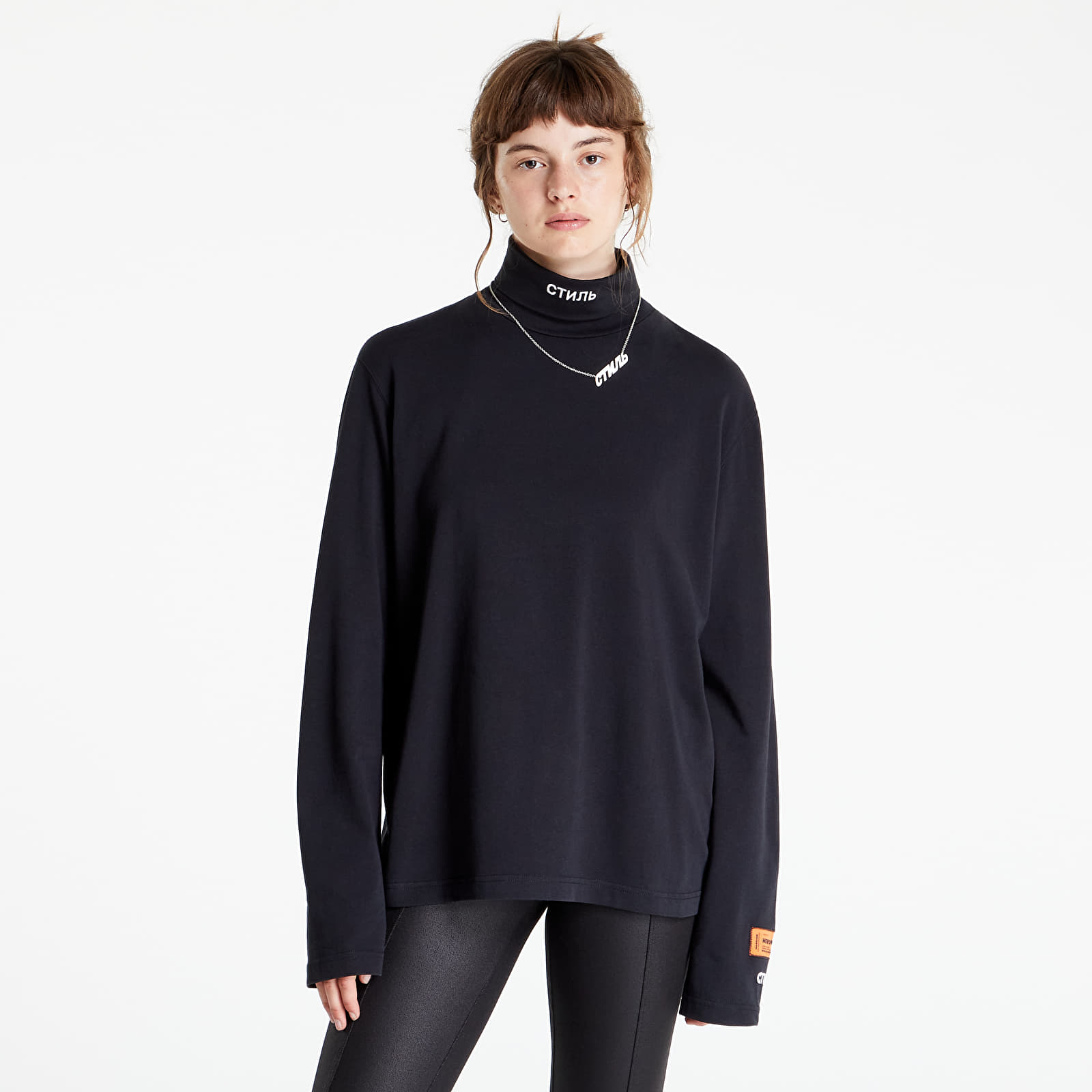 T-shirts HERON PRESTON Nf Ctnmb Ls Rollneck Black/ White