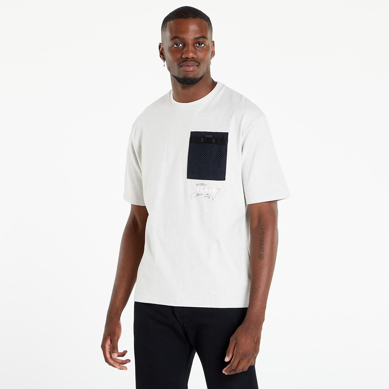 T-shirts Jordan Paris Saint-Germain Men's Pocket T-Shirt Dark Grey Heather/ White