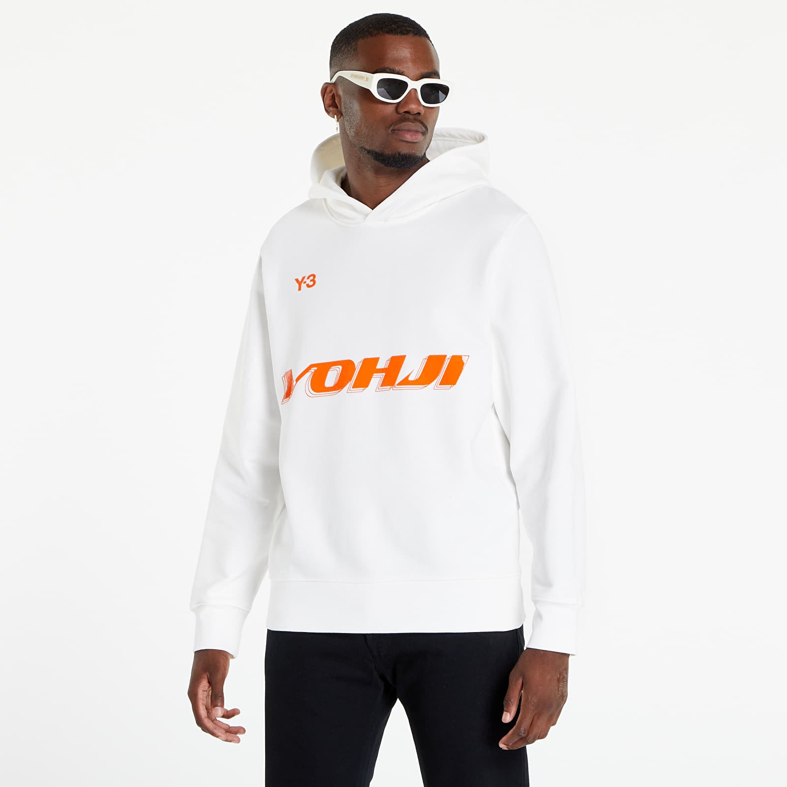 Mikiny Y-3 Graphic Hoodie Core White