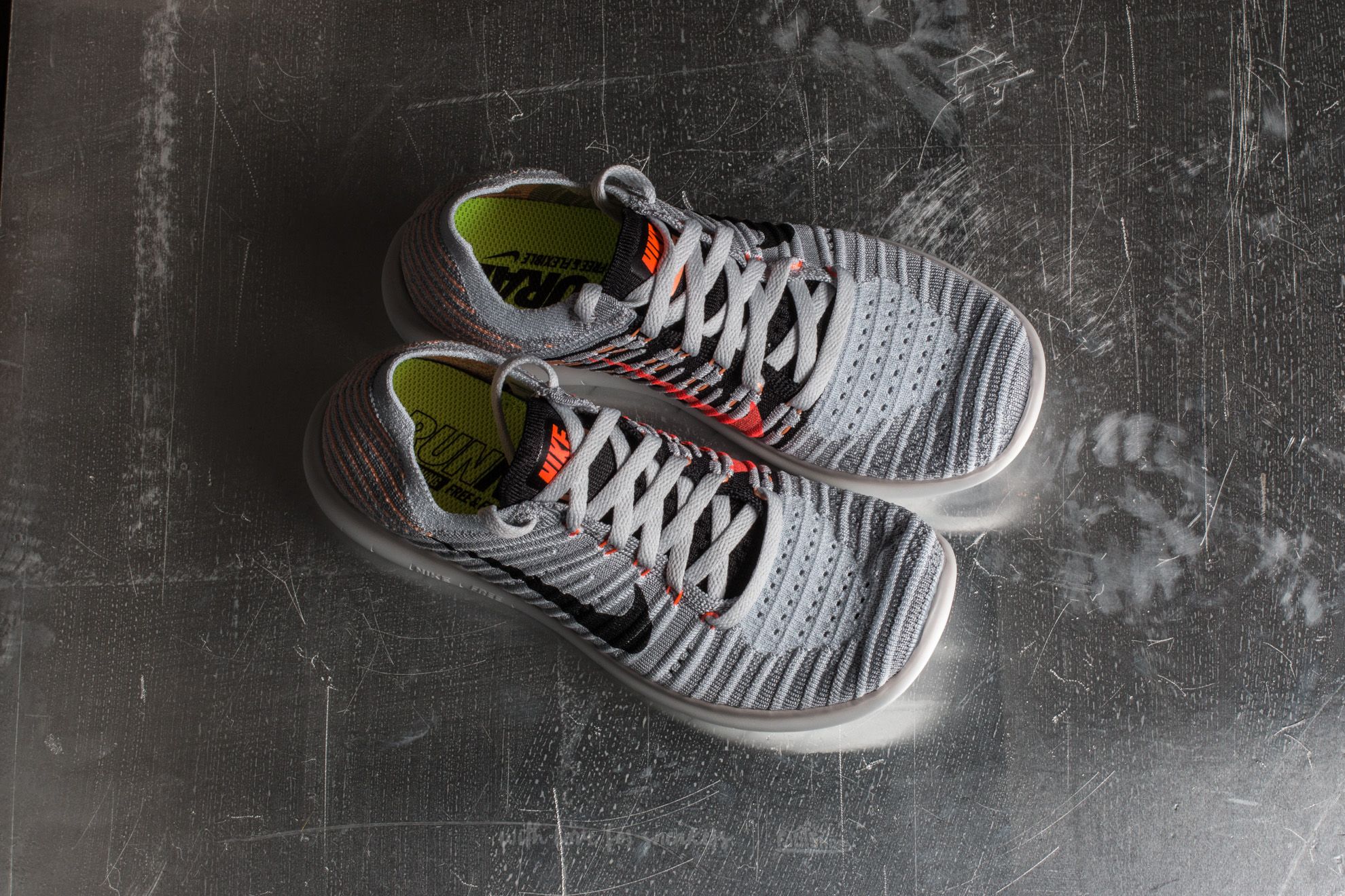 Nike free run 2024 flyknit wolf grey