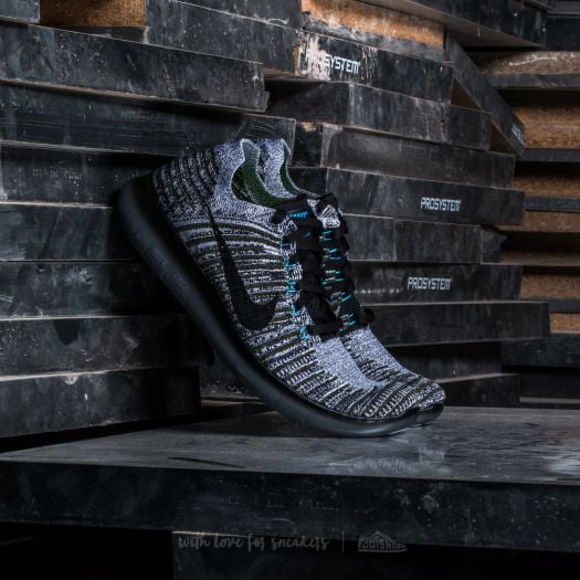Men s shoes Nike Free Run Flyknit Cargo Khaki Black Blue Glow Footshop