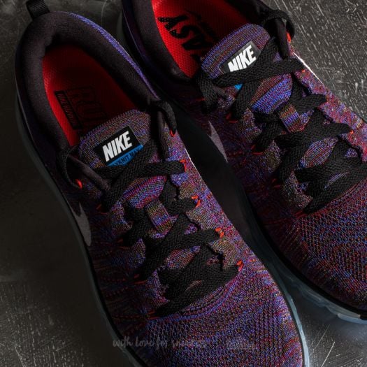 Chaussures et baskets homme Nike Flyknit Max Black White Medium Blue Footshop