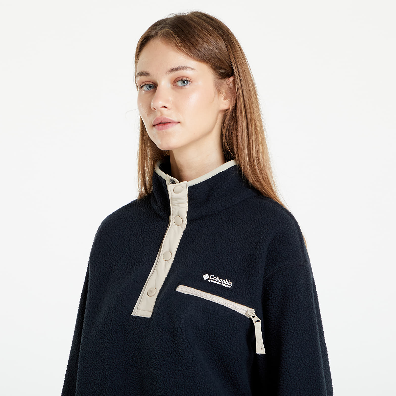 Hoodies and sweatshirts  Columbia Helvetia™ Cropped Half Snap Black