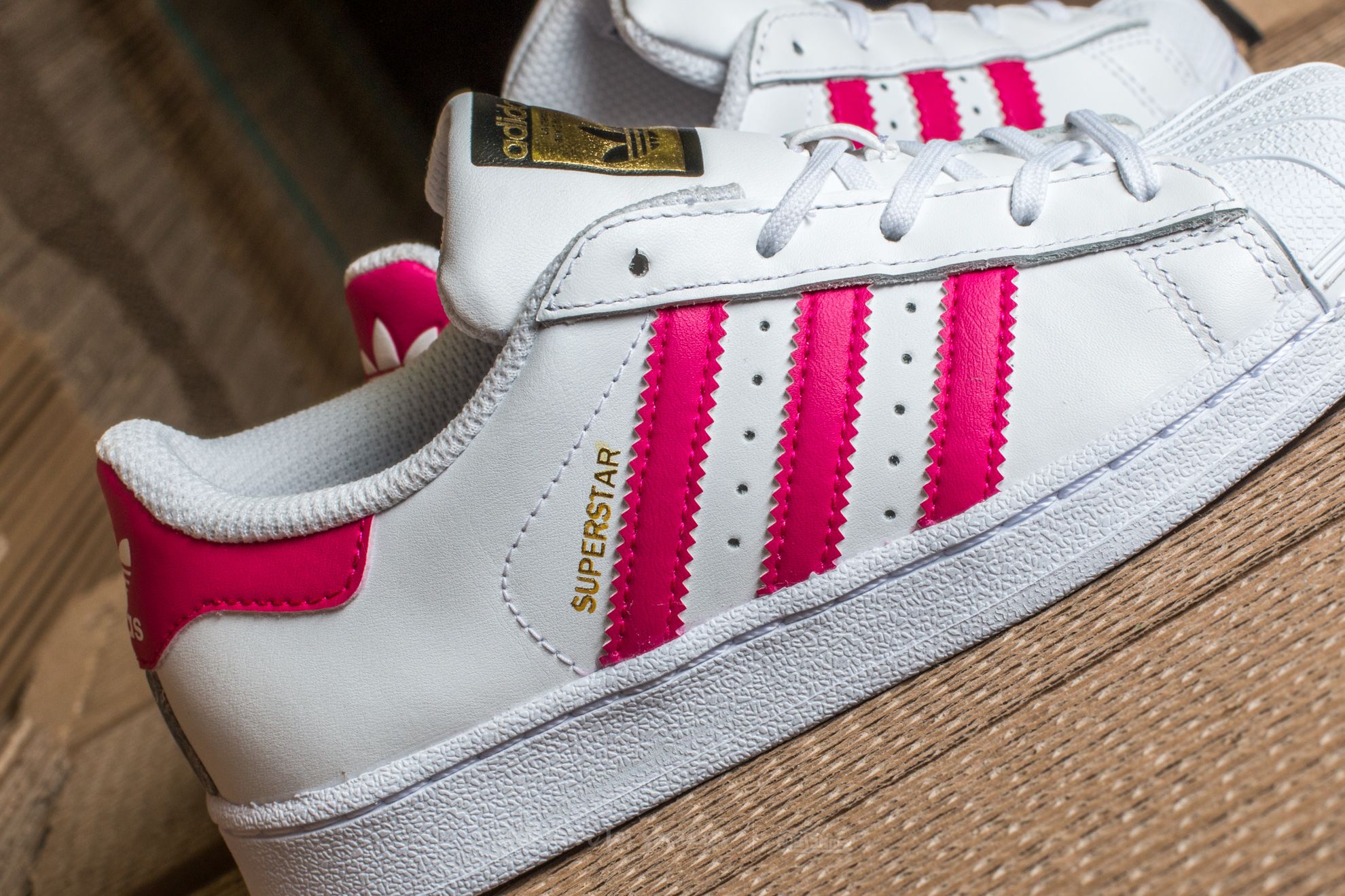 Buty dziecięce adidas Superstar I FtwWhite/ BoPink/ FtwWhite