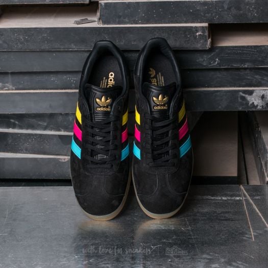 adidas Gazelle Core Black Bright Cyan Shock Pink Footshop