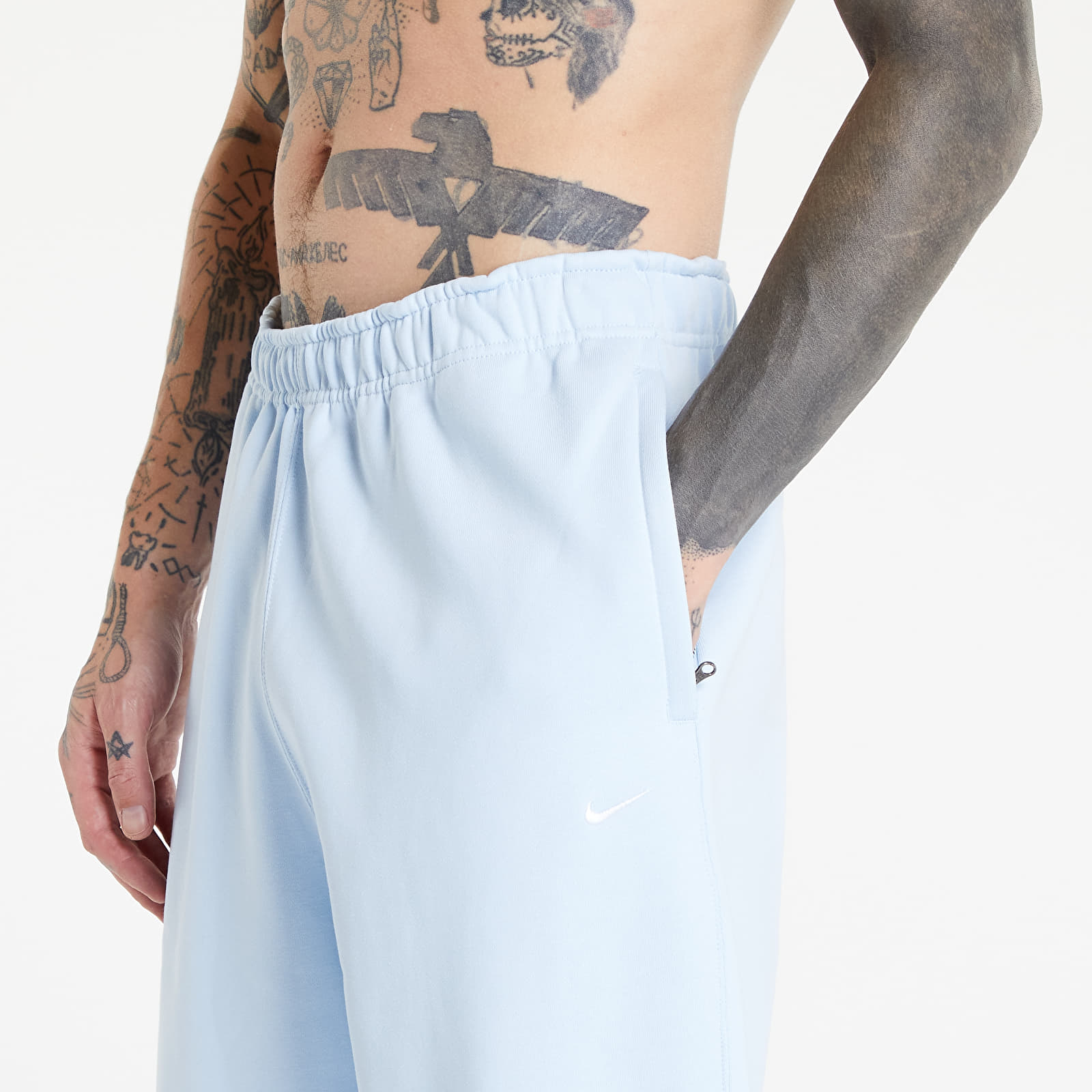 Spodnie Nike Solo Swoosh Men's Fleece Pants Celestine Blue/ White