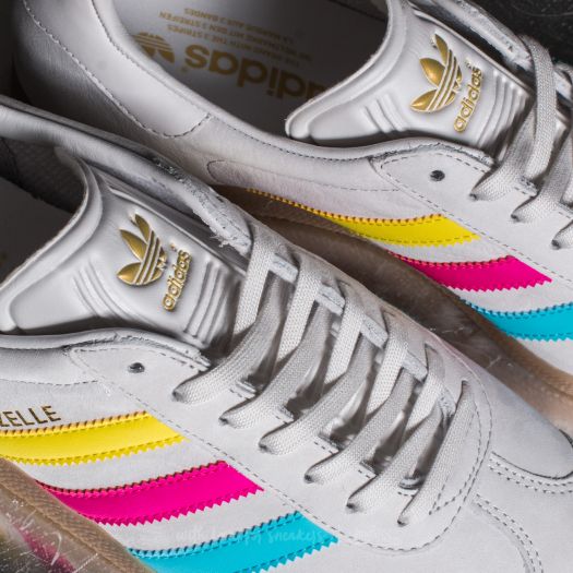 Men s shoes adidas Gazelle Vintage White Bright Cyan Shock Pink Footshop