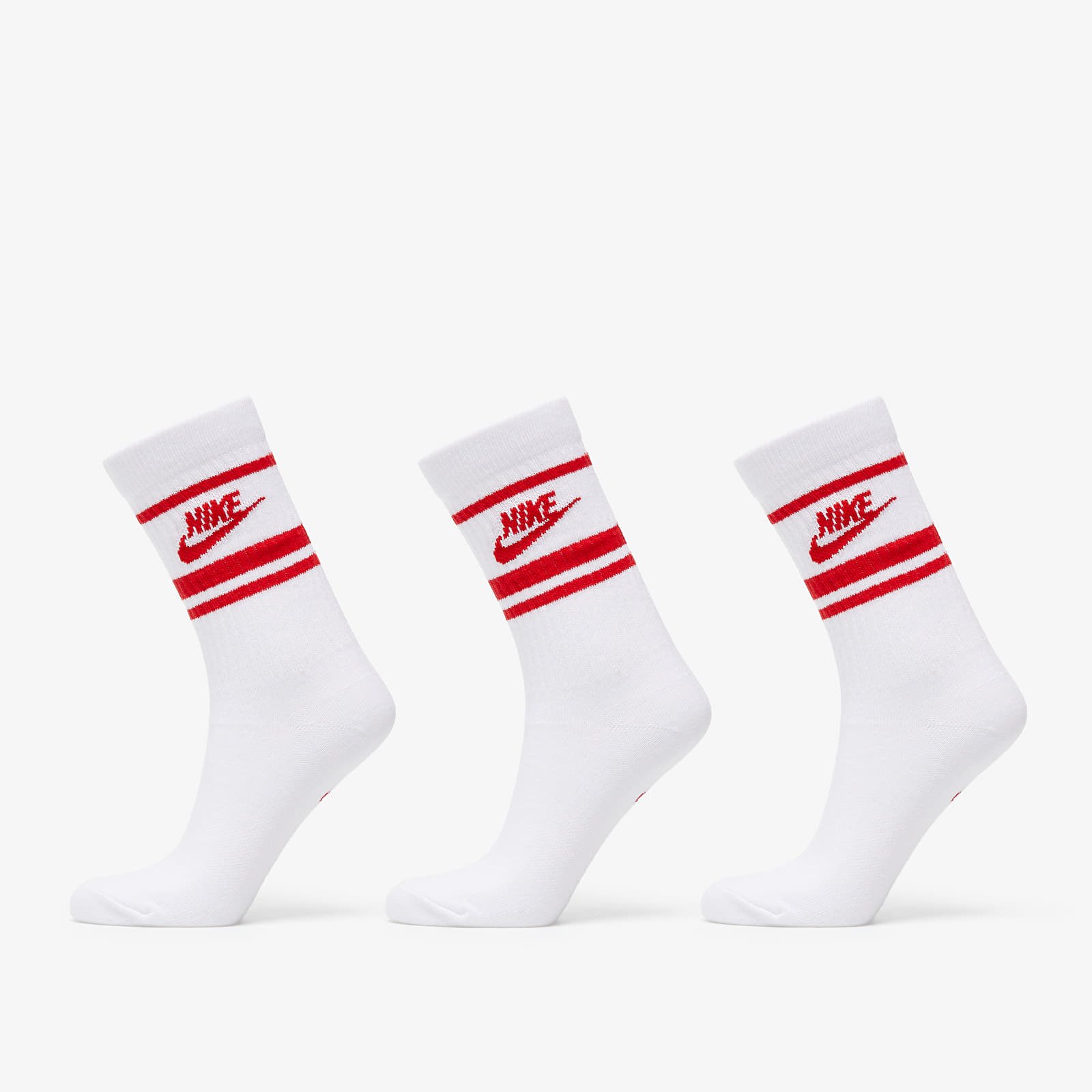 Skarpetki Nike Sportwear Everyday Essential Crew 3-Pack Socks White/ University Red
