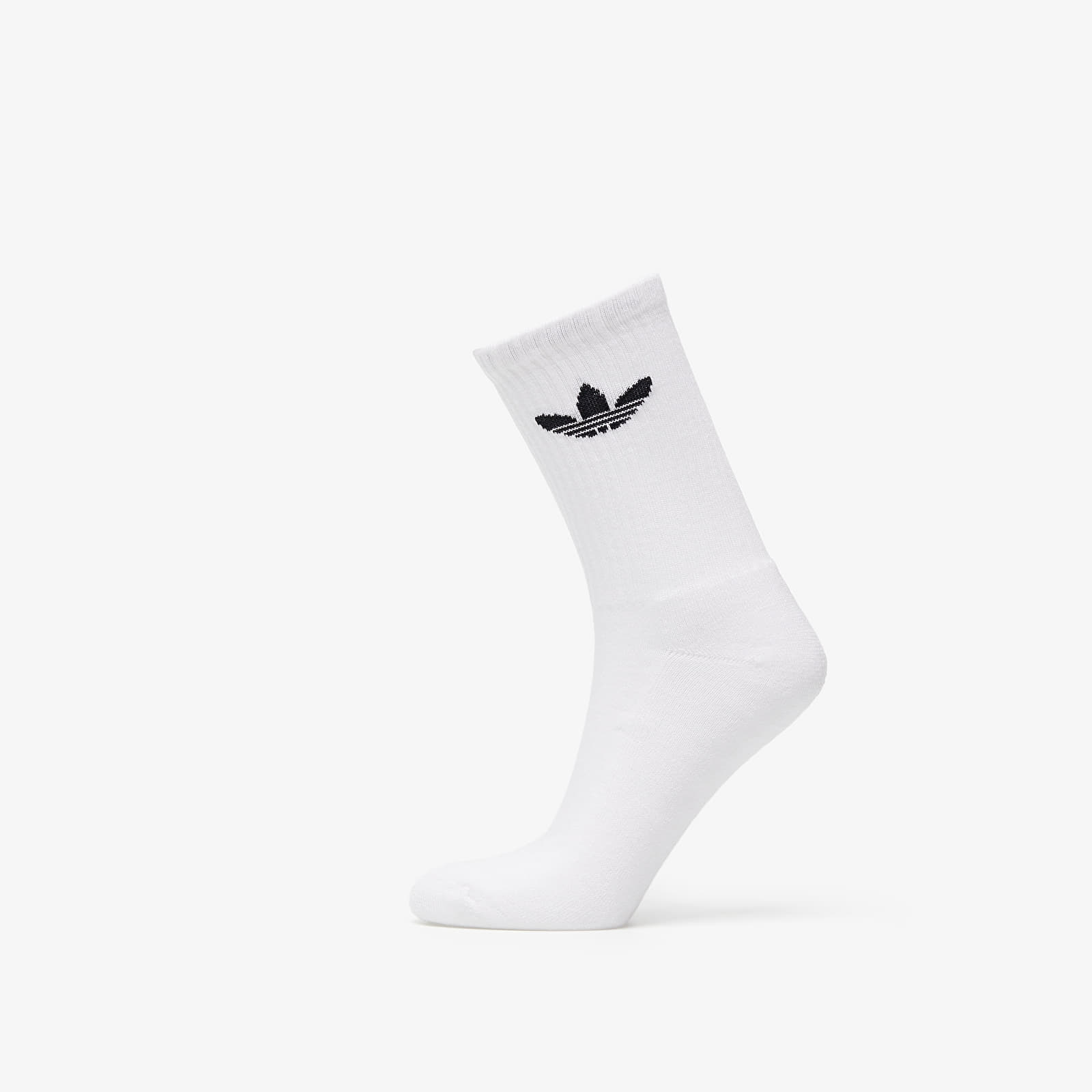 Nogavice adidas Originals Cushioned Trefoil Mid-Cut Crew Socks 3-Pack White/ Black