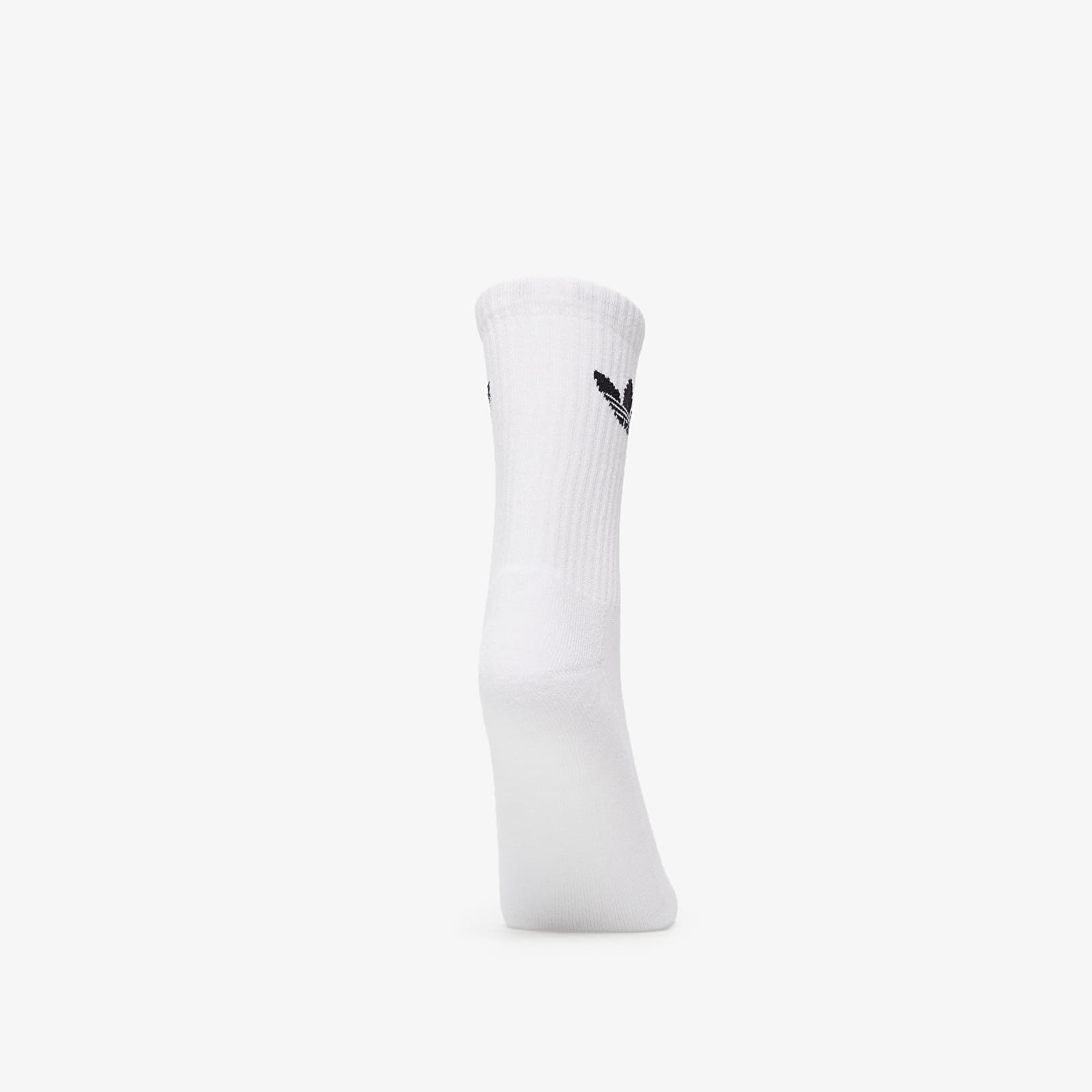 Nogavice adidas Originals Cushioned Trefoil Mid-Cut Crew Socks 3-Pack White/ Black
