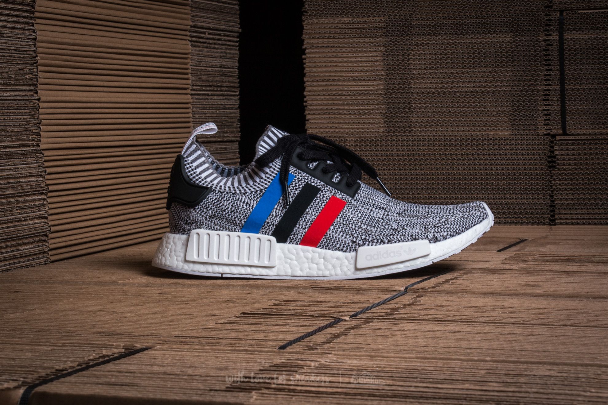 Men's shoes adidas NMD_R1 Primeknit White/ Core Red/ Core Black  (000_BB2888) | Footshop