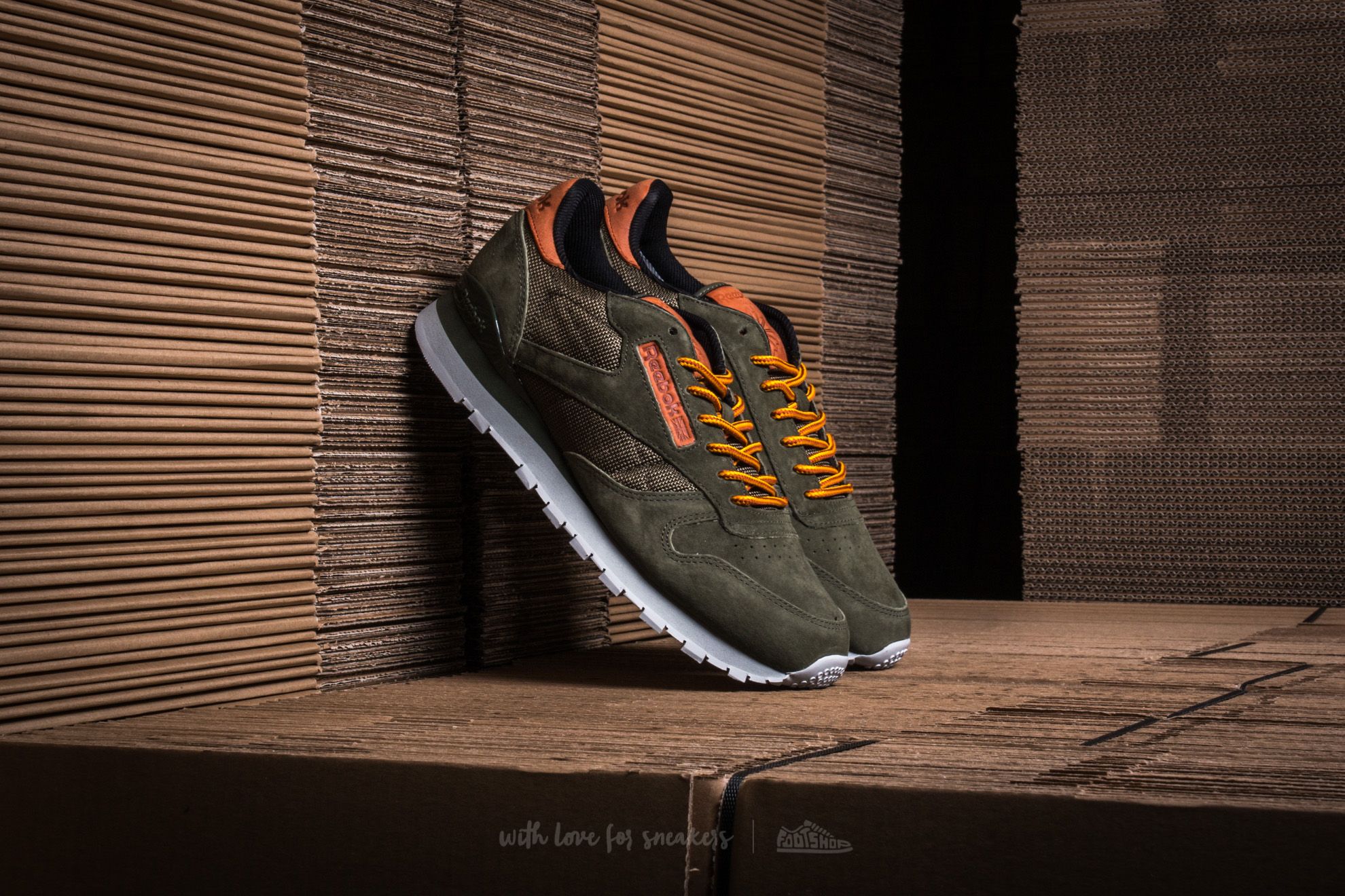 Reebok classic leather hombre olive on sale