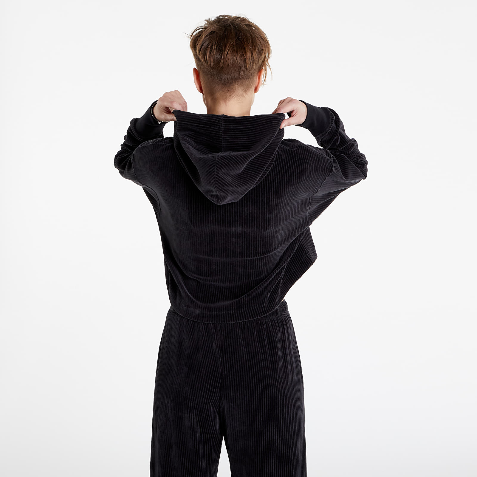 Hoodies and sweatshirts  Nike Sportswear Women's Velour Cropped Pullover Hoodie Black/ Sail