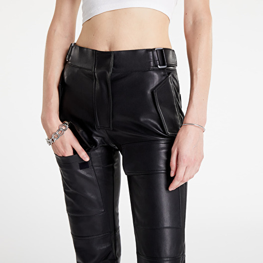 Faux leather moto pants store
