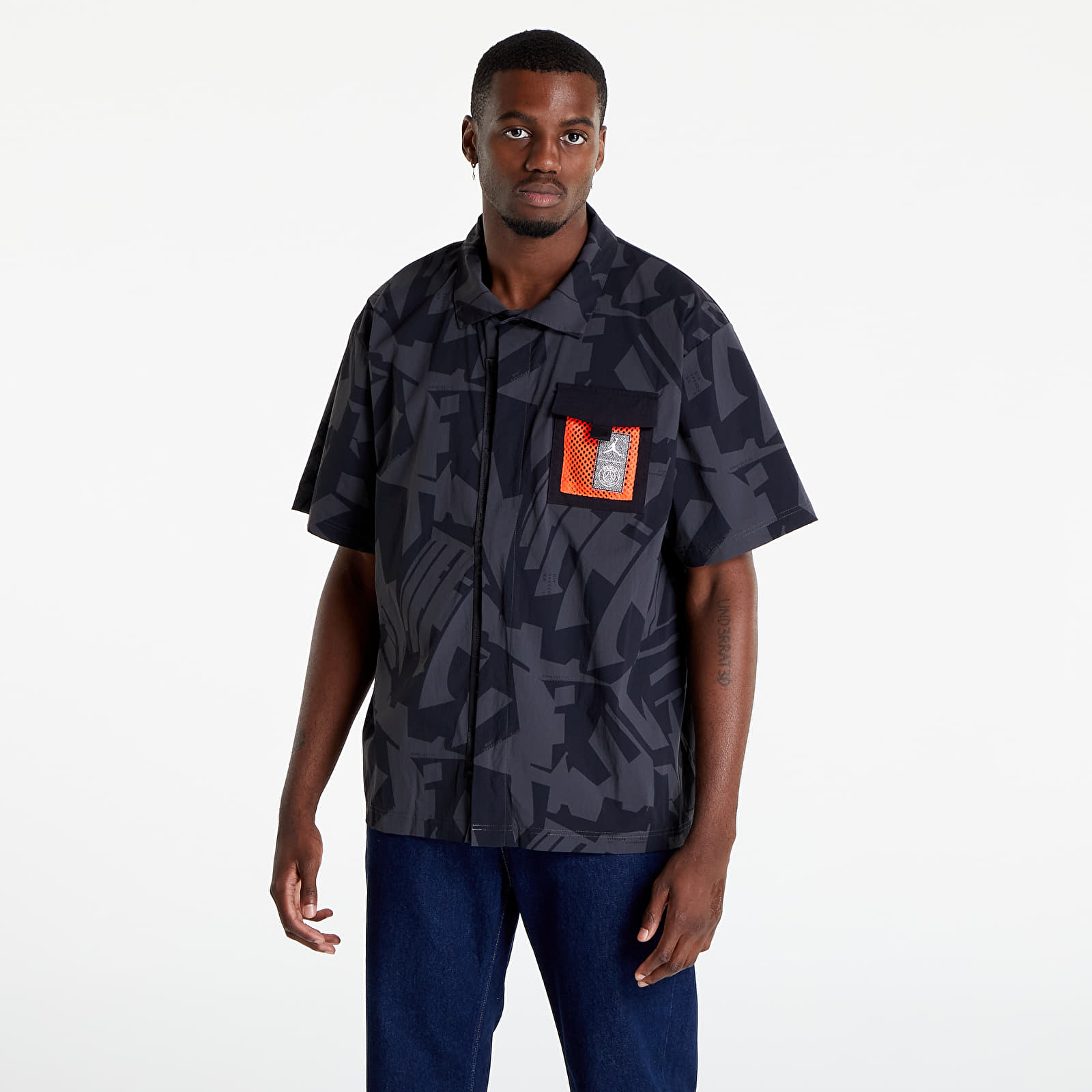 Camice Jordan Paris Saint-Germain Men's Statement Shirt Black/ Dk Smoke Grey