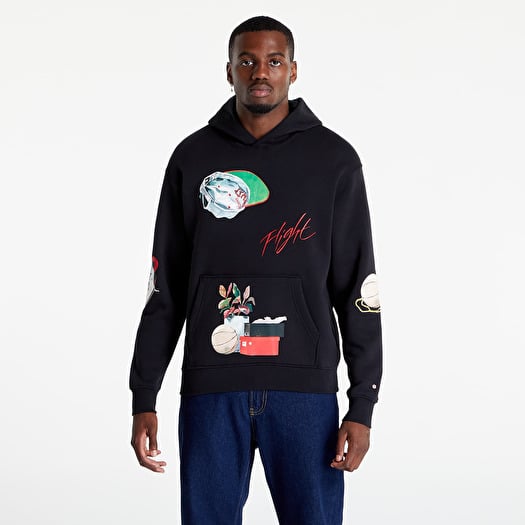 Hoodies and sweatshirts Jordan Flight Artist Series Men s Pullover Black Sail University Red Footshop