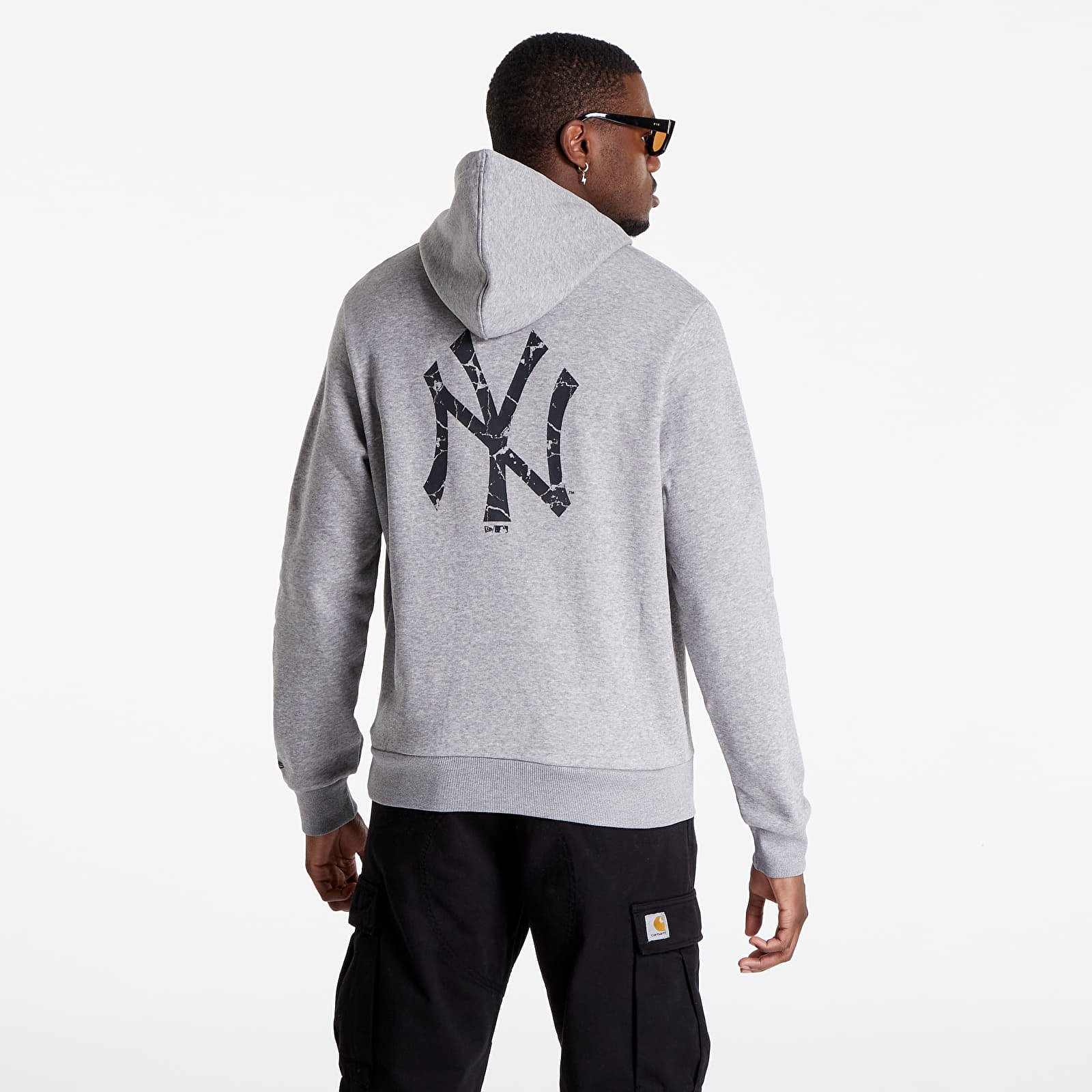 Sudaderas New Era New York Yankees Logo Infill Grey Hoodie Grey