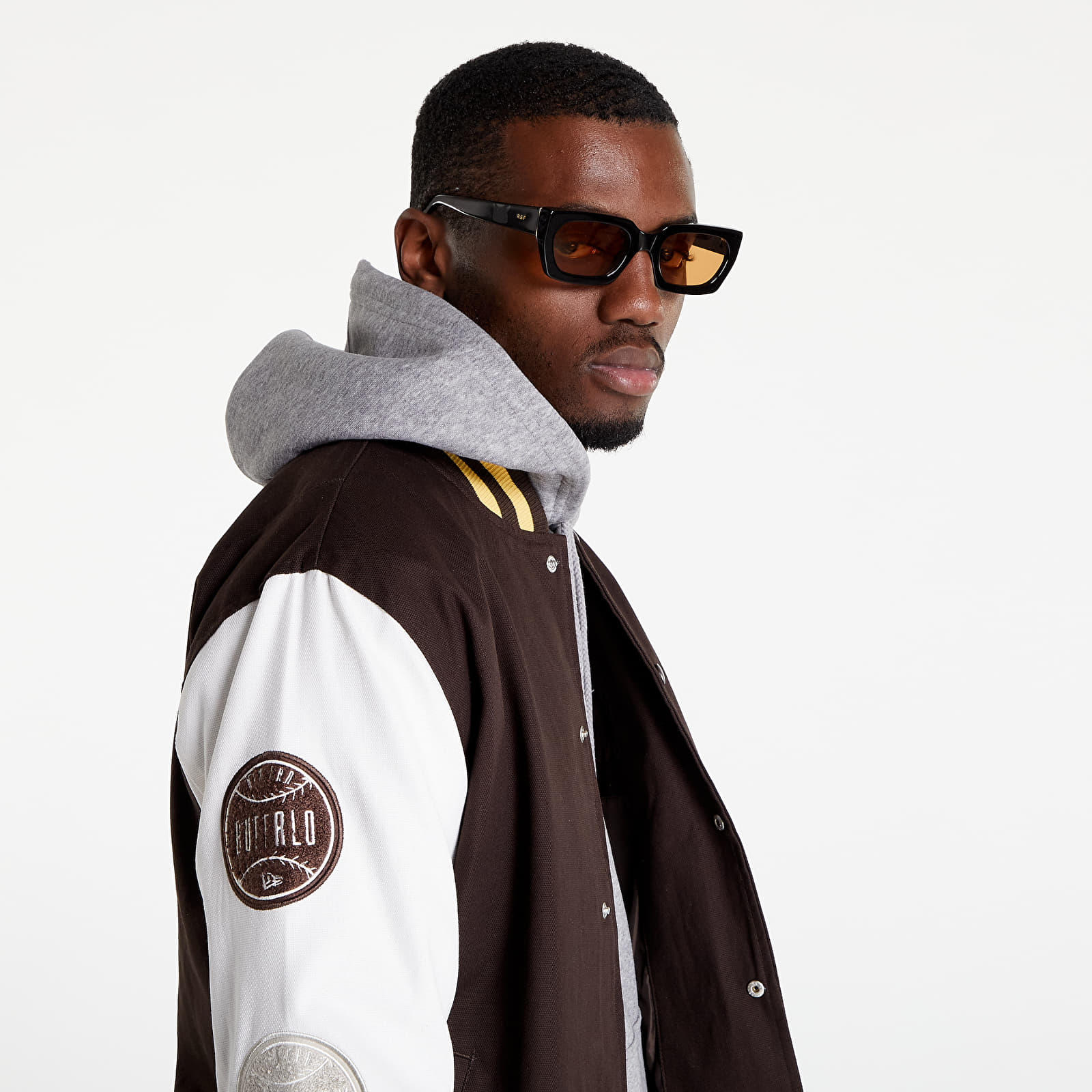 Jackets New Era Heritage Varsity Jacket Brown/ White