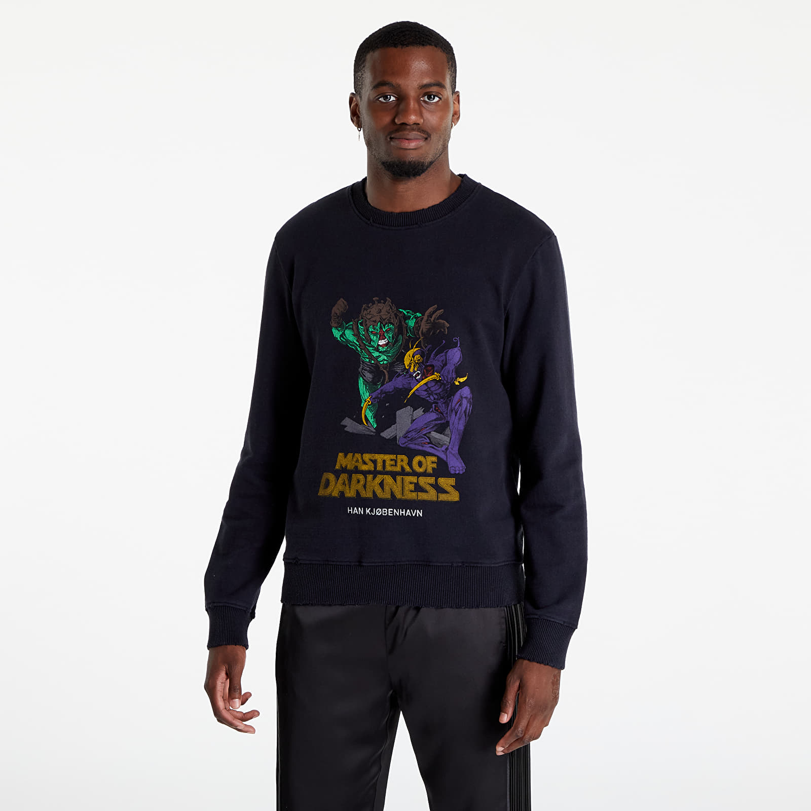 【関税込み】Han Kjobenhavn ブラック Faded Logo フーディ 242827M202003_1.jpg