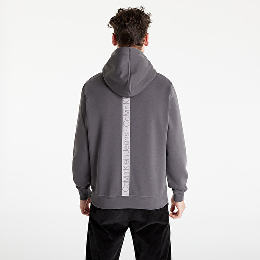 Grey hoodie calvin klein clearance
