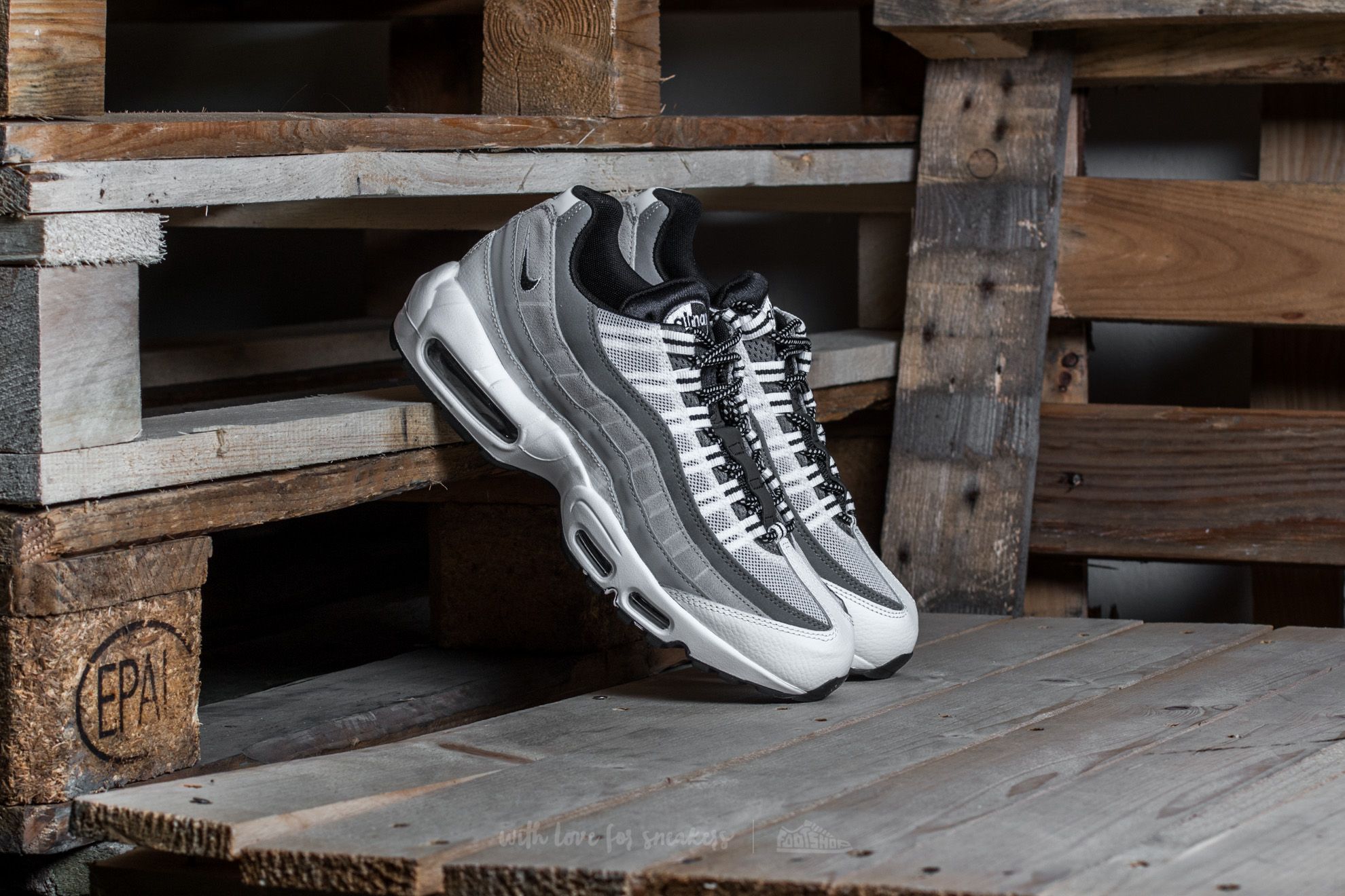 Pánske tenisky a topánky Nike Air Max 95 Essential White/ Black-Wolf Grey