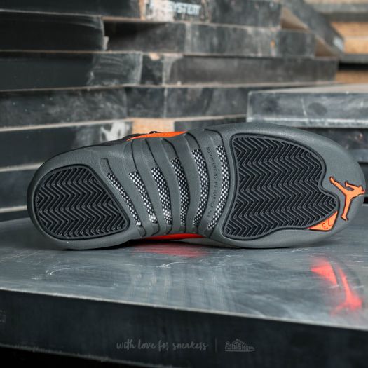 Jordan 12 low black top orange