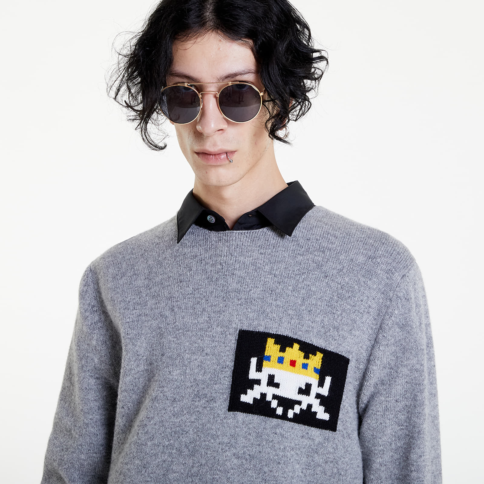 Pulóverek Comme Des Garçons SHIRT Sweater Knit Grey