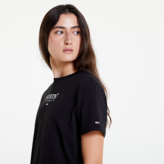 T shirts Tommy Jeans Classic Essential Logo Tee Black Footshop
