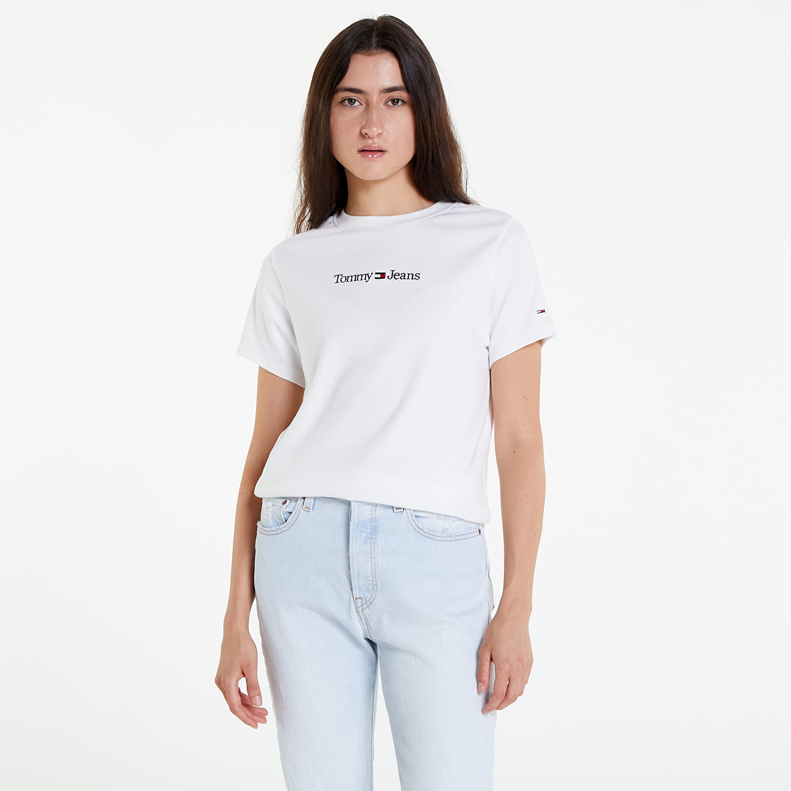 T-shirts Tommy Jeans Tjw Baby Serif Linea White