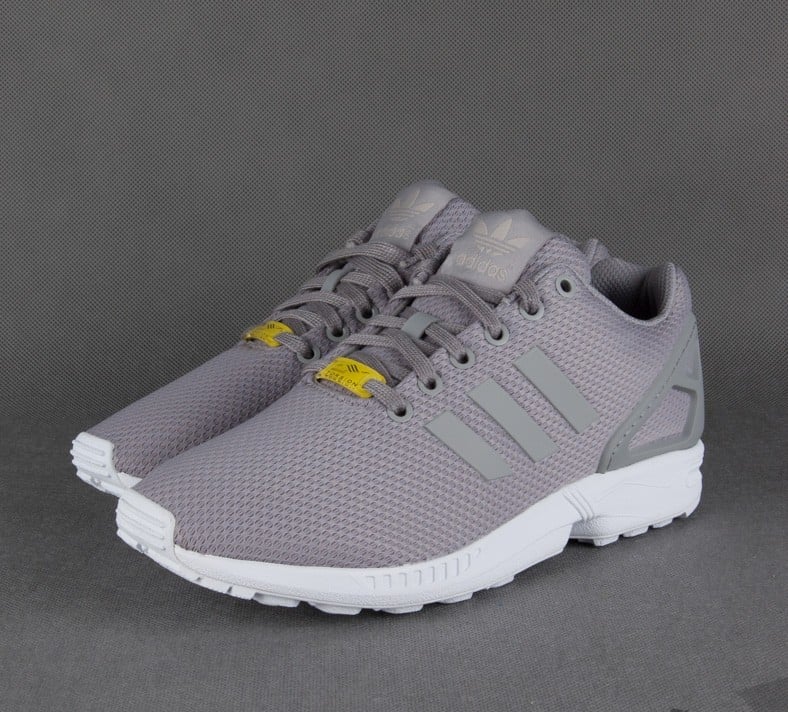 Originals mens zx flux trainers light top granite/light granite/core white