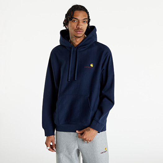 Sweatshirts Carhartt WIP Hooded American Script Sweat Blue Footshop