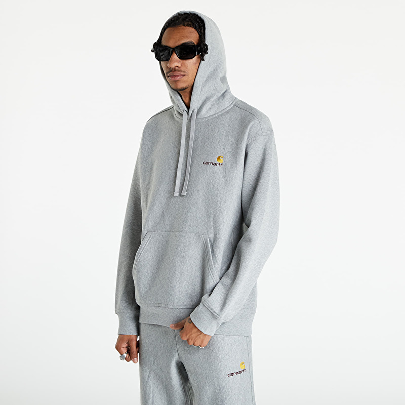 Carhartt WIP Hooded American Script Sweat Grey