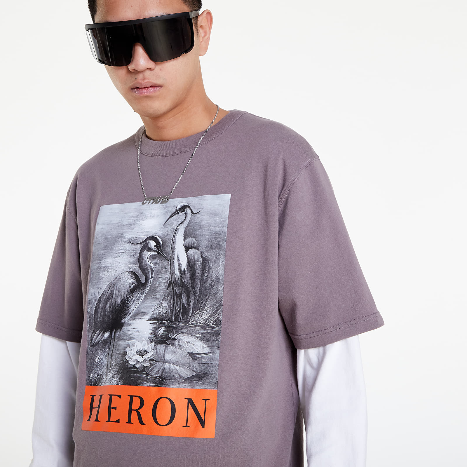 T-shirts HERON PRESTON Heron Bw Ss Tee Grey/ Black