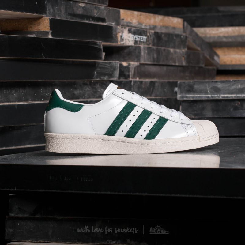Men's shoes adidas Superstar 80s Ftw White/ Collegiate Green/ Gold