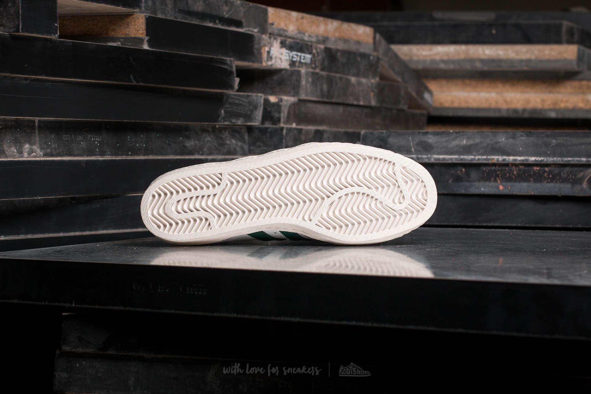 Pánské tenisky a boty adidas Superstar 80s Ftw White/ Collegiate Green/ Gold Metallic