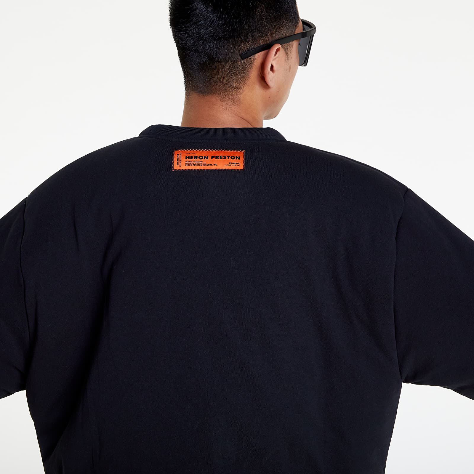 Koszulki HERON PRESTON Heron Censored Padded Ss Tee Black/ Navy Blue