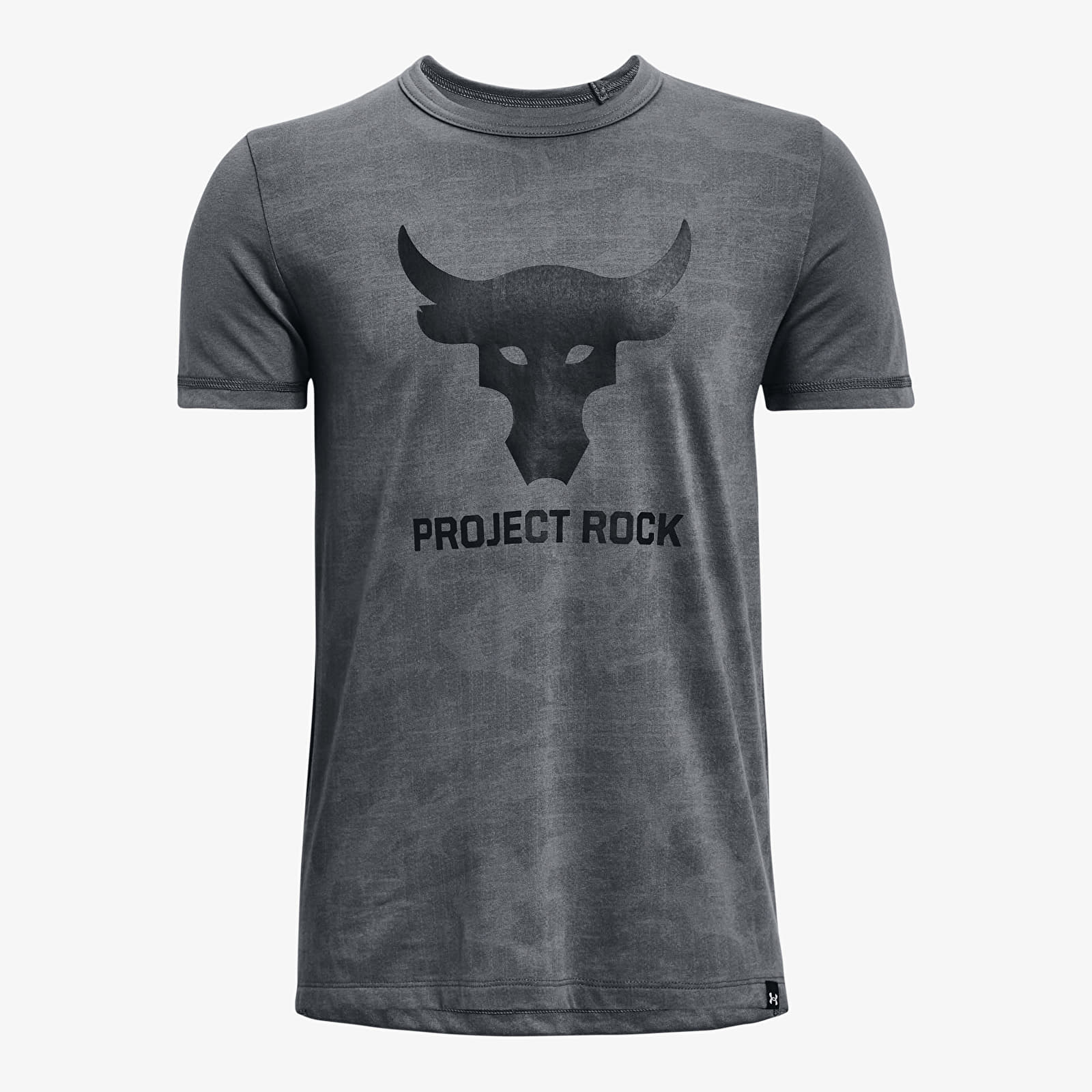Îmbrăcăminte pentru copii Under Armour Y Project Rock Show Your Grid Short Sleeve Pitch Grey/ Black