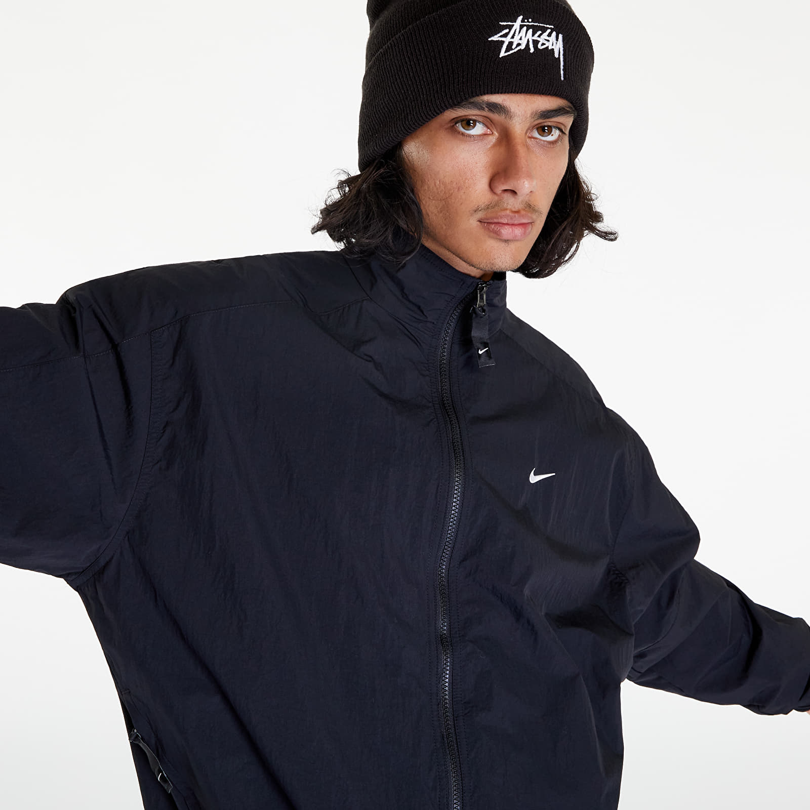 Kurtki i płaszcze Nike Sportswear Solo Swoosh Men's Track Jacket Black/ White