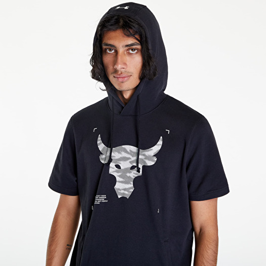 T-shirts Under Armour Project Rock Terry Short Sleeve Hoodie Black