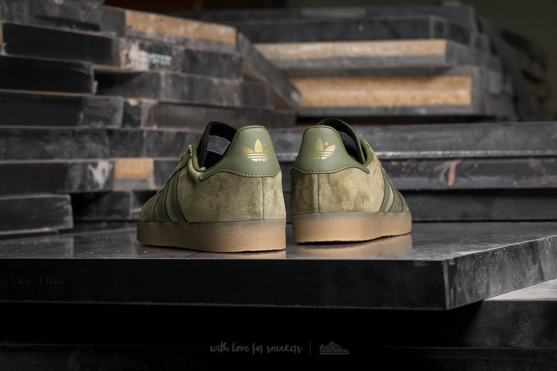 Herren Sneaker und Schuhe adidas Gazelle Olive Cargo/ Olive Cargo/ Gum