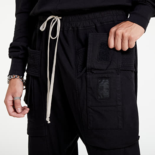 Rick Owens DRKSHDW Creatch Cargo Cropped Drawstring Black | Footshop
