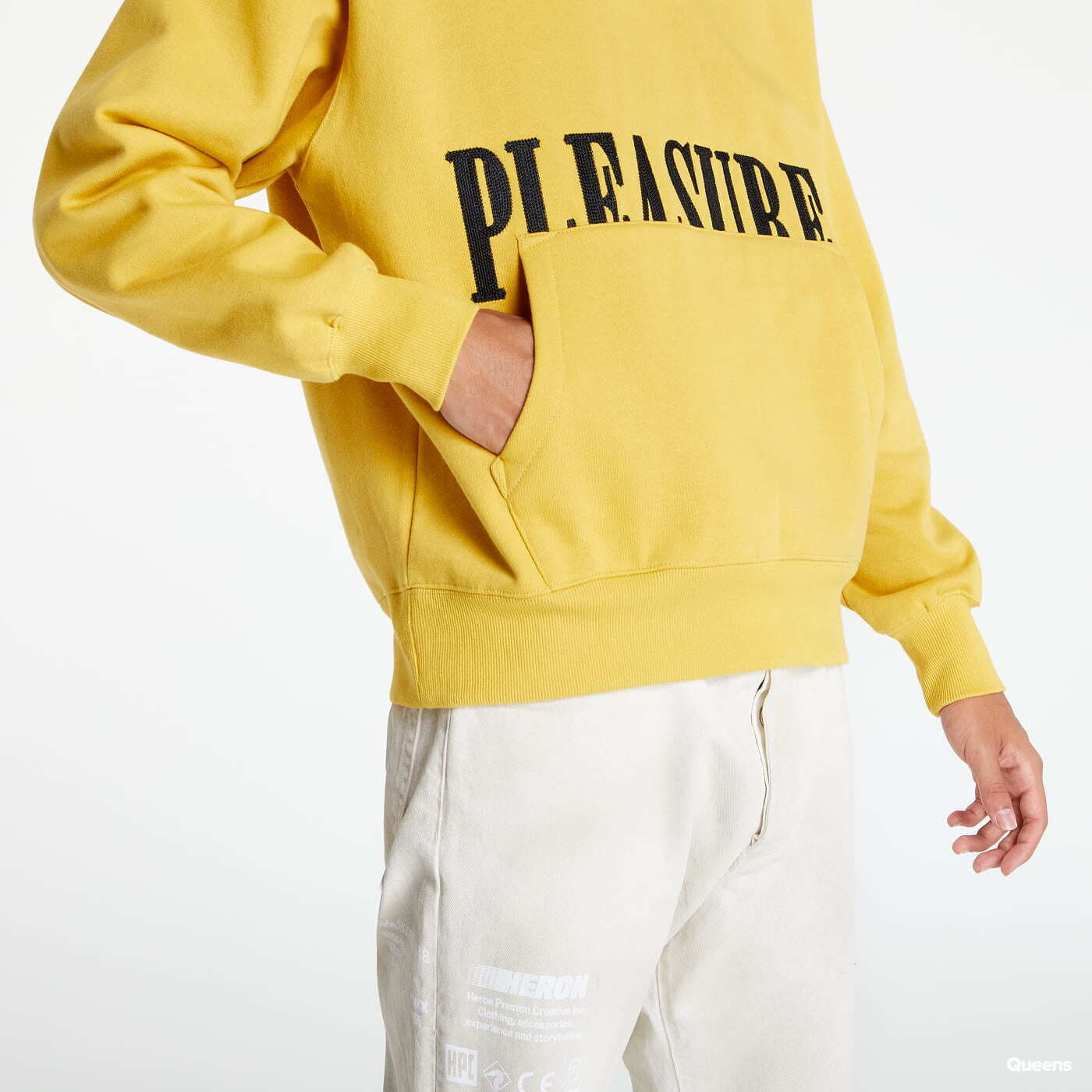 Pull and bear yellow hoodie clearance