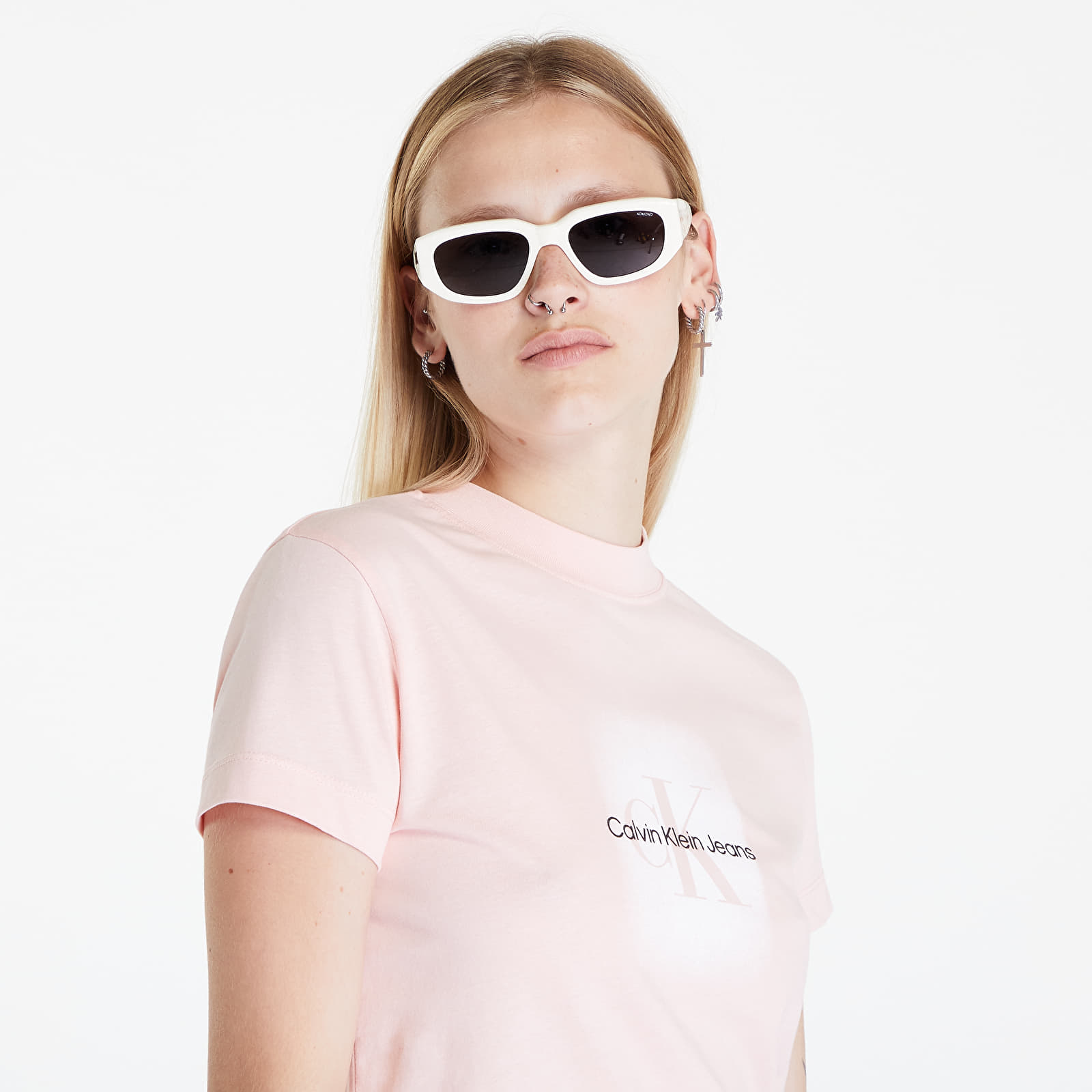 Tričká Calvin Klein Jeans Spray Monologo Baby Pink