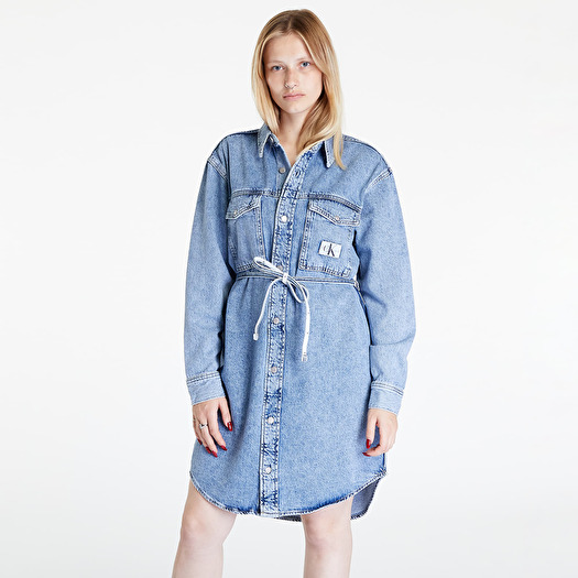 Calvin klein denim shirt dress discount