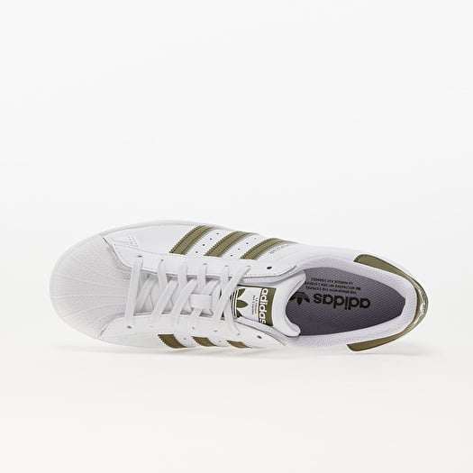 Adidas superstar white olive hotsell