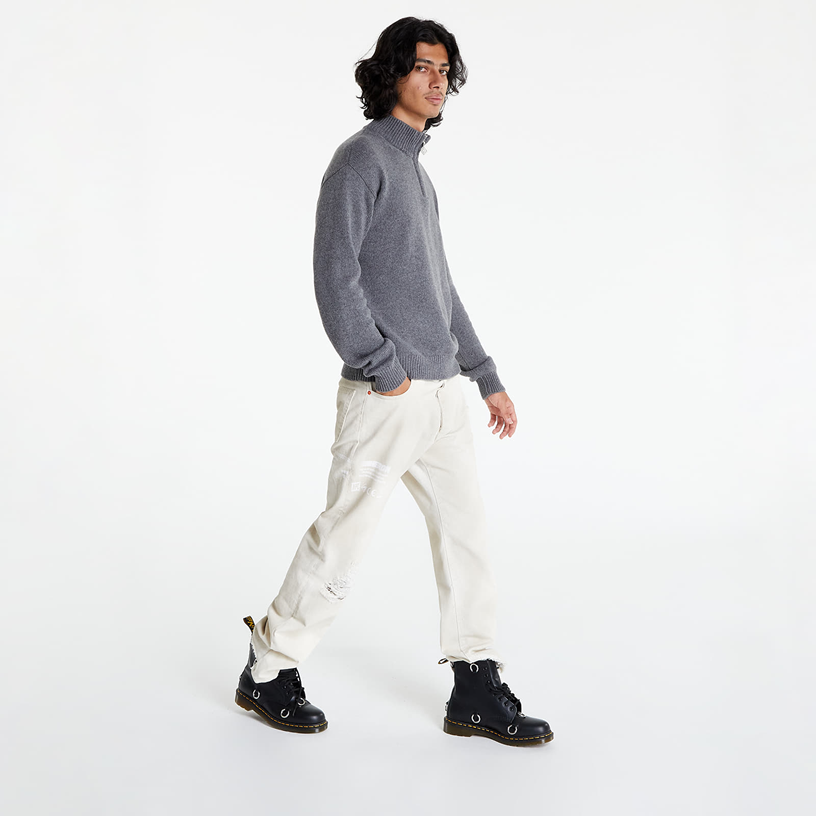 Truien Han Kjøbenhavn Zip Turtleneck Knit Grey